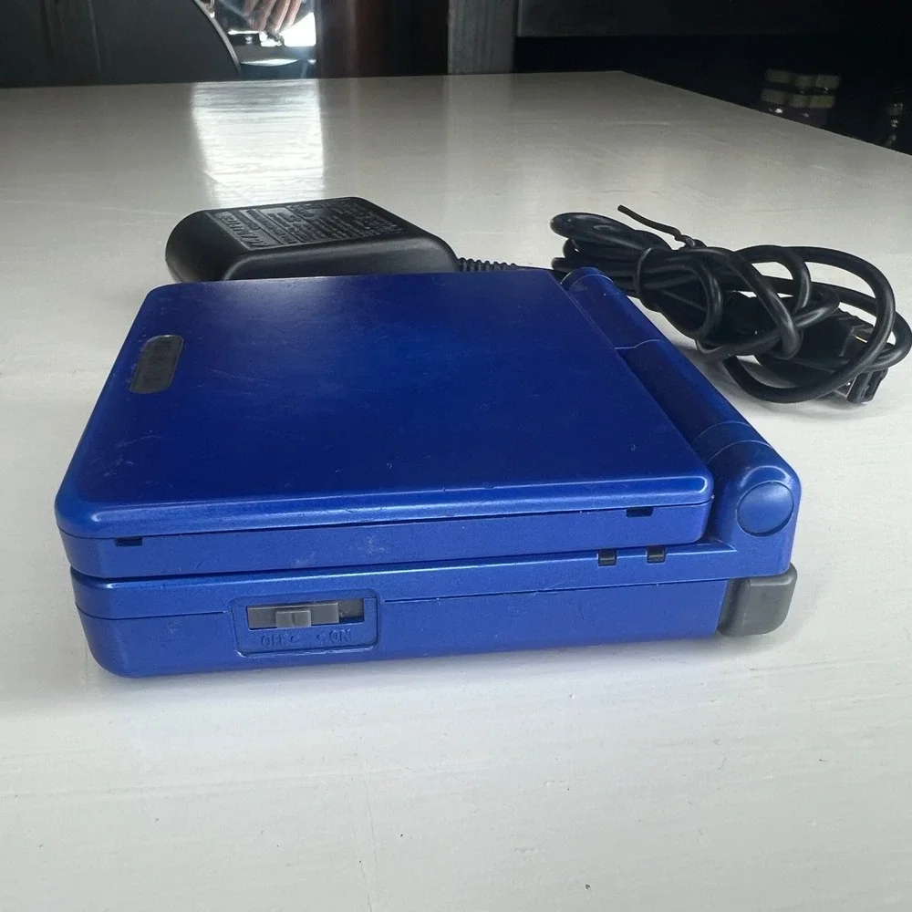 Nintendo Game Boy Advance SP AGS-001 Cobalt Blue Console OEM Charger Tested